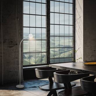 Briloner Cielo LED vloerlamp, wit, touchdimmer, USB-kabel