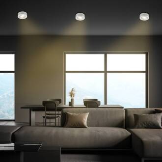 Briloner Desi inbouwlamp, mat chroom, Ø9cm, dimbaar, 3000K