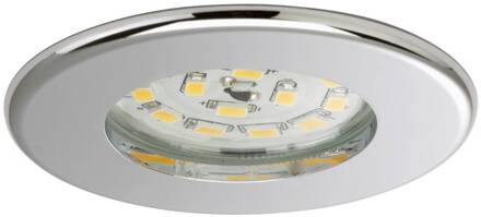 Briloner Efficiënte LED inbouwspot Nikas IP44 chroom chroom / zilver