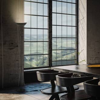 Briloner Estate LED vloerlamp, zwart, touchdimmer, USB-kabel