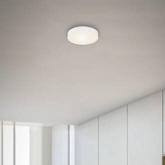Briloner Flame LED plafondlamp, Ø 15,7 cm, wit wit, gesatineerd