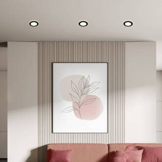 Briloner Inbouwlamp Gima, zwart, 3.000 K, set van 3