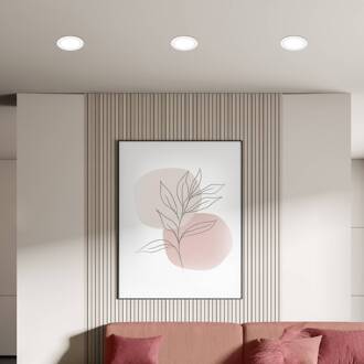 Briloner Inbouwlamp Jeft, Ø 22 cm, wit, 4000K, dimbaar