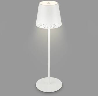 Briloner Kiki LED tafellamp, wit, IP44, 3.000K