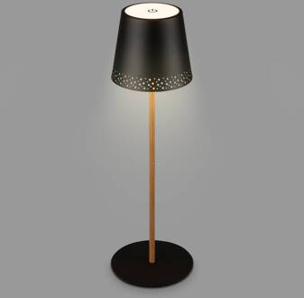 Briloner Kiki LED tafellamp, zwart/goud, IP44, 3.000K zwart, goud