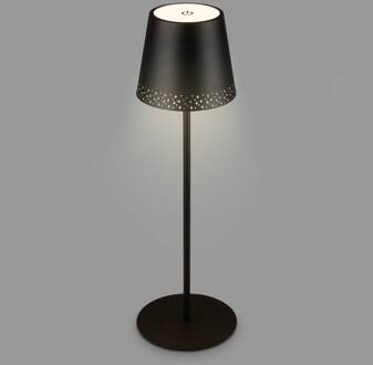 Briloner Kiki LED tafellamp, zwart, IP44, 3.000K
