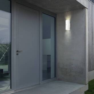 Briloner LED accubestroom buiten wandlamp, wit, sensor, up/down