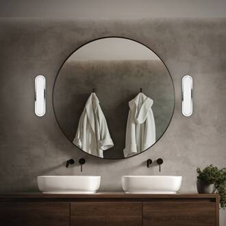 Briloner LED badkamer wandlamp Pil, chroomkleurig, breedte 35 cm, kunststof