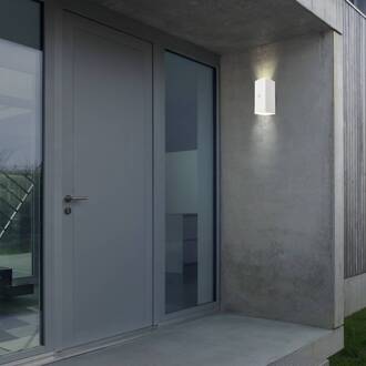 Briloner LED batterij buiten wandlamp, wit, sensor, up/down