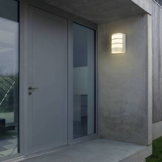 Briloner LED buiten wandlamp 3793014, chroomkleurig, dimbaar, IP44 mat chroom