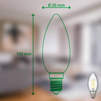 Briloner LED lamp kaars E14 4W helder 3000K 840 lm EEK A 2er