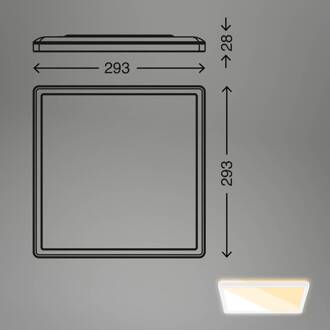 Briloner LED paneel 7556 Lichtkleur verstelbaar 29 x 29 cm wit