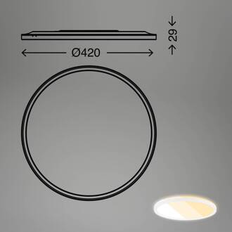 Briloner LED paneel 7557 Lichtkleur verstelbaar, Ø 42 cm wit
