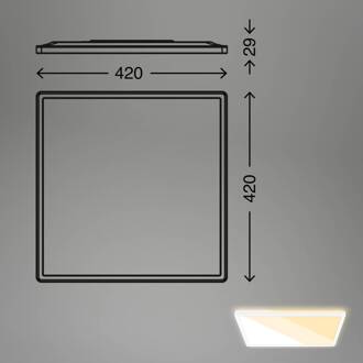 Briloner LED paneel 7558 Lichtkleur instelbaar 42 x 42 cm wit