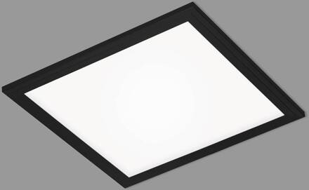 Briloner LED paneel Simple, zwart, ultravlak, 30x30cm zwart, wit