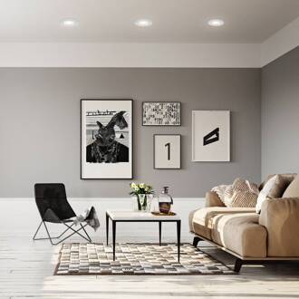 Briloner LED plafondinbouwspot Kulana Mini IP44 per 3 mat chroom