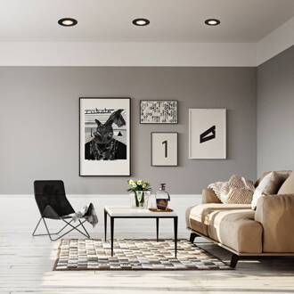 Briloner LED plafondinbouwspot Kulana Mini IP44 per 3 zwart