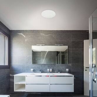 Briloner LED plafondlamp Brili Splash, IP44, wit, 4.000K