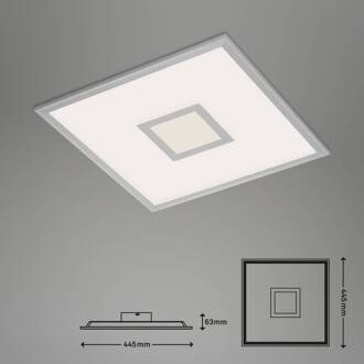 Briloner LED plafondlamp Centro S CCT RGB Tuya 45x45 cm wit, zilver