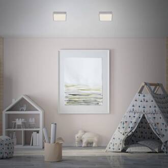 Briloner LED plafondlamp Flame Star, 15,7 x 15,7 cm zilver zilver, gesatineerd