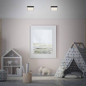 Briloner LED plafondlamp Flame Star, 15,7 x 15,7 cm zwart zwart, gesatineerd