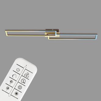 Briloner LED plafondlamp Frame 2-lamps 110x25cm CCT goud
