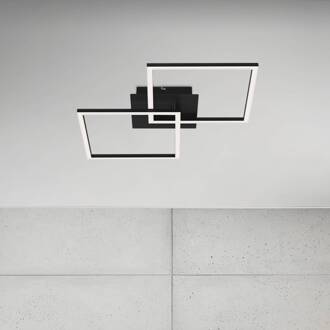 Briloner LED plafondlamp Frame 2-lamps Switch Dim zwart