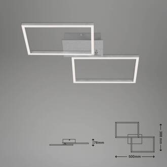 Briloner LED plafondlamp Frame S, dimbaar, CCT, 50x38,8cm aluminium, wit