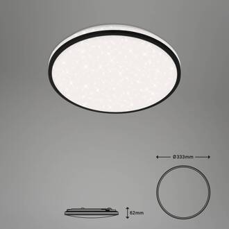 Briloner LED plafondlamp Ivy Sky S, sterrendecor, Ø 33 cm zwart, wit