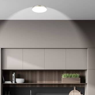 Briloner LED plafondlamp Kaida nikkel mat, Ø 30 cm, EEK A, 4.000 K mat nikkel