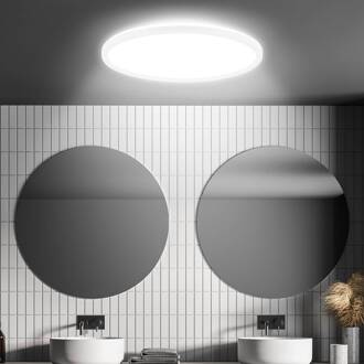 Briloner LED plafondlamp Move, sensor, Ø 42 cm, IP44, wit, 4000K wit mat