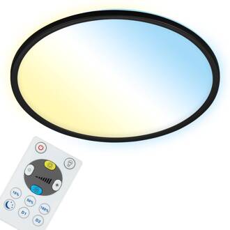Briloner LED plafondlamp Slim S dimbaar CCT zwart Ø 29 cm zwart, wit