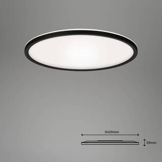 Briloner LED plafondlamp Slim zwart Dime CCT Ø 42 cm wit, zwart
