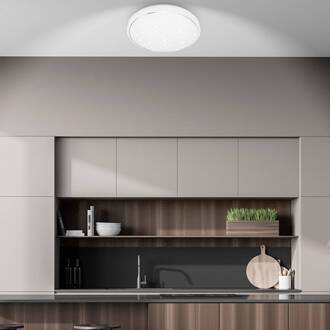 Briloner LED plafondlamp Star, wit, sterrendecor, CCT, dimbaar wit mat