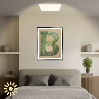 Briloner LED plafondlamp Tava A, CCT, 29 x 29 cm, wit, afstandsbediening