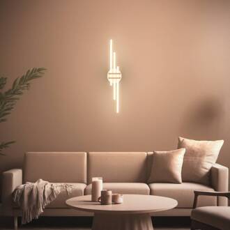 Briloner LED plafondlamp Tinka, lichtgrijs/bruin, lengte 78 cm lichtgrijs, bruin