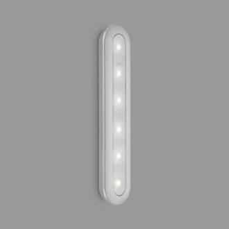 Briloner LED Push-Light Row, batterijvoeding, 6.500K, 30 cm zilver