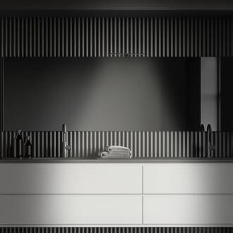 Briloner LED spiegellamp Dun Brilo, IP44, breedte 30 cm zwart