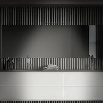 Briloner LED spiegellamp Dun Brilo, IP44, breedte 60 cm zwart