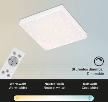 Briloner LED sterrenhemel Frameless CCT, 30x30cm wit