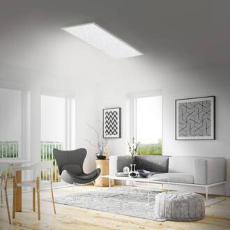 Briloner LED sterrenhemel-panel Pallas CCT, 100 x 25 cm wit