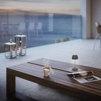 Briloner LED tafellamp Brilo unplugged Riffle, 20 cm, antraciet