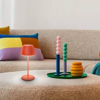 Briloner LED tafellamp Brilo unplugged Riffle, 20 cm, oranje