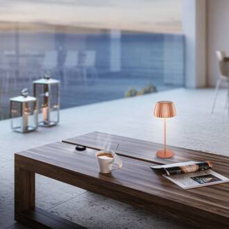 Briloner LED tafellamp Brilo unplugged Riffle, 36 cm, koper