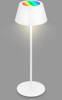 Briloner LED tafellamp Kiki met oplaadbare batterij RGBW, wit