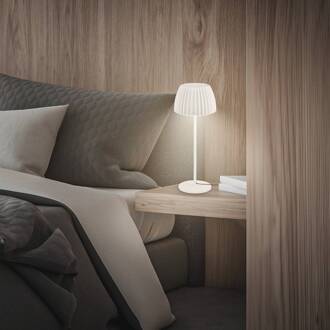 Briloner LED tafellamp Loca, oudwit, hoogte 36 cm, metaal/kunststof oud wit