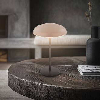 Briloner LED tafellamp op accu Brilo unplugged Caxa, beige/antraciet beige, antraciet