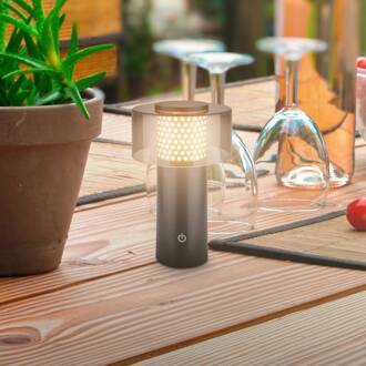 Briloner LED tafellamp op accu Brilo unplugged Gila, goud/zwart 21 cm goud, zwart