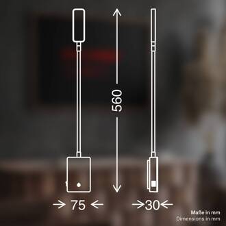 Briloner LED tafellamp op accu Cielo, wit, hoogte 56 cm, kunststof
