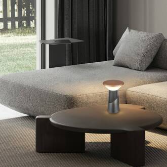 Briloner LED tafellamp Pilia, brons/antraciet, hoogte 24 cm IP44 brons, antraciet